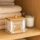 Kit Organizador Premium para Banheiro em Acrílico e Bambu