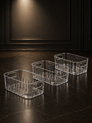 Kit Organizador Transparente Multiuso com Alça | Caixa Organizadora para Banheiro, Cozinha, Closet e Lavanderia