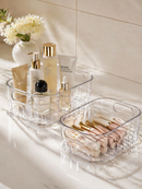 Kit Organizador Transparente Multiuso com Alça | Caixa Organizadora para Banheiro, Cozinha, Closet e Lavanderia