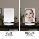 Espelho de Maquiagem com LED Touch Screen e Rotação 360° | Iluminação Profissional para Maquiagem