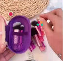 ANA1108 Kit 10 mini pincéis para Maquiagem com estojo bolsa para viagem