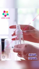 ANA 1108 Frasco PUMP COM ESCOVA DE SILICONE PARA LIMPEZA FACIAL SKINCARE 100MLRosa/150MLRosa/Branco