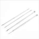 Kit Extrator de Cravos e Espinhas 4 Peças Profissional Aço Inox Removedor de Acne Limpeza de Pele c