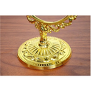 Espelho De Mesa Princesa Maquiagem Dupla Face Zoom Dourado Oval 20 cm