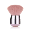 Kit 2 Peças Pincel De Maquiagem Facial Pó Blush Base Rosa Kabuki