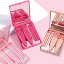 Kit 5 de Pincéis Para Maquiagem Com Espelho Super Sofisticado/Várias Cores Disponíveis