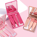 Kit 5 de Pincéis Para Maquiagem Com Espelho Super Sofisticado/Várias Cores Disponíveis
