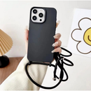 CAPA COM CORDÃO AVELUDADA POR DENTRO CAPINHA PARA CELULAR BASICA DE LUXO MARROM PARA IPHONE 11/12/13/14/15/16