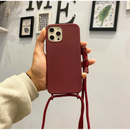 CAPA COM CORDÃO AVELUDADA POR DENTRO CAPINHA PARA CELULAR BASICA DE LUXO MARROM PARA IPHONE 11/12/13/14/15/16