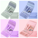 KIT 16 Pçs/Set Professional Aço Inoxidável Cutícula Nippers Cortador De Unhas Ferramentas
