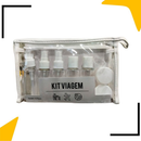 Kit 10 ou 9 Frascos para Viagem Higiene Bolsa Organizadora Transparente Perfume Shampoo Multiuso