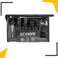 Kit 10 ou 9 Frascos para Viagem Higiene Bolsa Organizadora Transparente Perfume Shampoo Multiuso