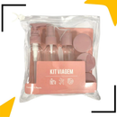 Kit 10 ou 9 Frascos para Viagem Higiene Bolsa Organizadora Transparente Perfume Shampoo Multiuso