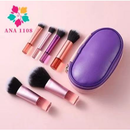 ANA1108 Kit 10 mini pincéis para Maquiagem com estojo bolsa para viagem