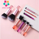ANA1108 Kit 10 mini pincéis para Maquiagem com estojo bolsa para viagem