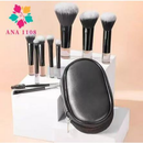 ANA1108 Kit 10 mini pincéis para Maquiagem com estojo bolsa para viagem