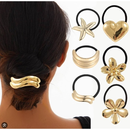 ANA1108 Elástico para Cabelo Metal Dourado/Prata Liga de cabelo/acessórios de cabelo