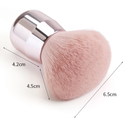 Kit 2 Peças Pincel De Maquiagem Facial Pó Blush Base Rosa Kabuki