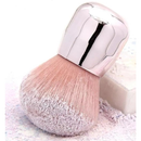 Kit 2 Peças Pincel De Maquiagem Facial Pó Blush Base Rosa Kabuki