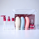 Conjunto Portátil de Viagem P/Cosméticos e Higiene–Frascos Potes e Bolsa Organizadora