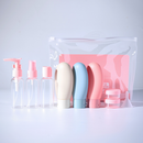 Conjunto Portátil de Viagem P/Cosméticos e Higiene–Frascos Potes e Bolsa Organizadora