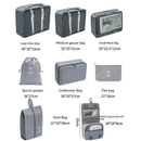 Kit Conjunto 8 Peças Organizador De Viagens Organizadoras Para Malas Bolsa