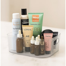 Kit Caixa de Armazenamento Decorativa Transparente Com Alça Organizador Banheiro Cozinha Multiuso