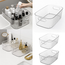 Kit Caixa de Armazenamento Decorativa Transparente Com Alça Organizador Banheiro Cozinha Multiuso