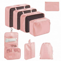 Kit Conjunto 8 Peças Organizador De Viagens Organizadoras Para Malas Bolsa