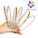 ANA 1108 KIT 5 PCS Tiara de Pérolas / Arquinho de Perolas - Acessórios femininos de cabelo