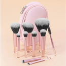 Kit 10 mini pincéis para Maquiagem com estojo bolsa para viagem