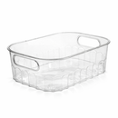 Kit Caixa de Armazenamento Decorativa Transparente Com Alça Organizador Banheiro Cozinha Multiuso