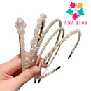 ANA 1108 KIT 5 PCS Tiara de Pérolas / Arquinho de Perolas - Acessórios femininos de cabelo