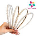 ANA 1108 KIT 5 PCS Tiara de Pérolas / Arquinho de Perolas - Acessórios femininos de cabelo