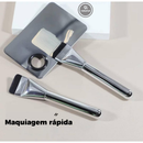Paleta de Mistura para Maquiagem, Base Líquida, Corretivo, Bandeja de Mistura Profissional de Aço Inoxidável com Espátula，Kit Placa e espátula para maquiagem