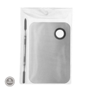 Paleta de Mistura para Maquiagem, Base Líquida, Corretivo, Bandeja de Mistura Profissional de Aço Inoxidável com Espátula，Kit Placa e espátula para maquiagem