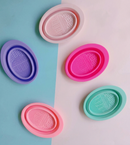 Limpador de Pincéis de Maquiagem em Silicone Dobrável | Lava Pincéis e Esponjas com Praticidade