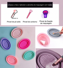 Limpador de Pincéis de Maquiagem em Silicone Dobrável | Lava Pincéis e Esponjas com Praticidade