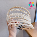 ANA 1108 KIT 5 PCS Tiara de Pérolas / Arquinho de Perolas - Acessórios femininos de cabelo