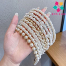 ANA 1108 KIT 5 PCS Tiara de Pérolas / Arquinho de Perolas - Acessórios femininos de cabelo