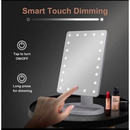 Espelho De Mesa Maquiagem Com 16 Leds Rotação Quadrado Touch Screen