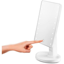 Espelho De Mesa Maquiagem Com 16 Leds Rotação Quadrado Touch Screen