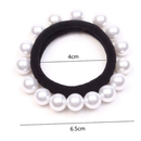 ANA1108 KIT 24 unidades Elástico de cabelo Com Pérolas branco/preto acessorios xuxinha para cabelo Rabico de cabelo