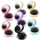 ANA1108 KIT Mini Escova de Cabelo Dobrável Com Espelho-Portátil e Perfeita Para Bolsa