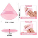 Kit 11 unidades Esponja Triangular Para Pó De Veludo Maquiagem