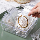 50 Pcs Saco De Jóias Transparente Anti Oxidação Brincos Colar Manual Saco De Armazenamento Portátil