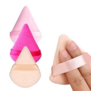 Kit 11 unidades Esponja Triangular Para Pó De Veludo Maquiagem