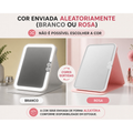 Espelho de Mesa Maquiagem LED 24 Leds Touch Recarregável USB 3 Tons Luz Camarim