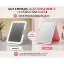 Espelho de Mesa Maquiagem LED 24 Leds Touch Recarregável USB 3 Tons Luz Camarim