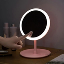 Espelho de Mesa Maquiagem LED 24 Leds Touch Recarregável USB 3 Tons Luz Camarim